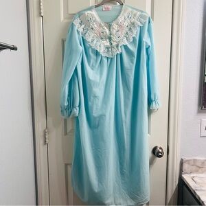 Sears VTG Nightgown Lace Yoke Cottagecore Retro Sleep Dress Vintage Loungewear